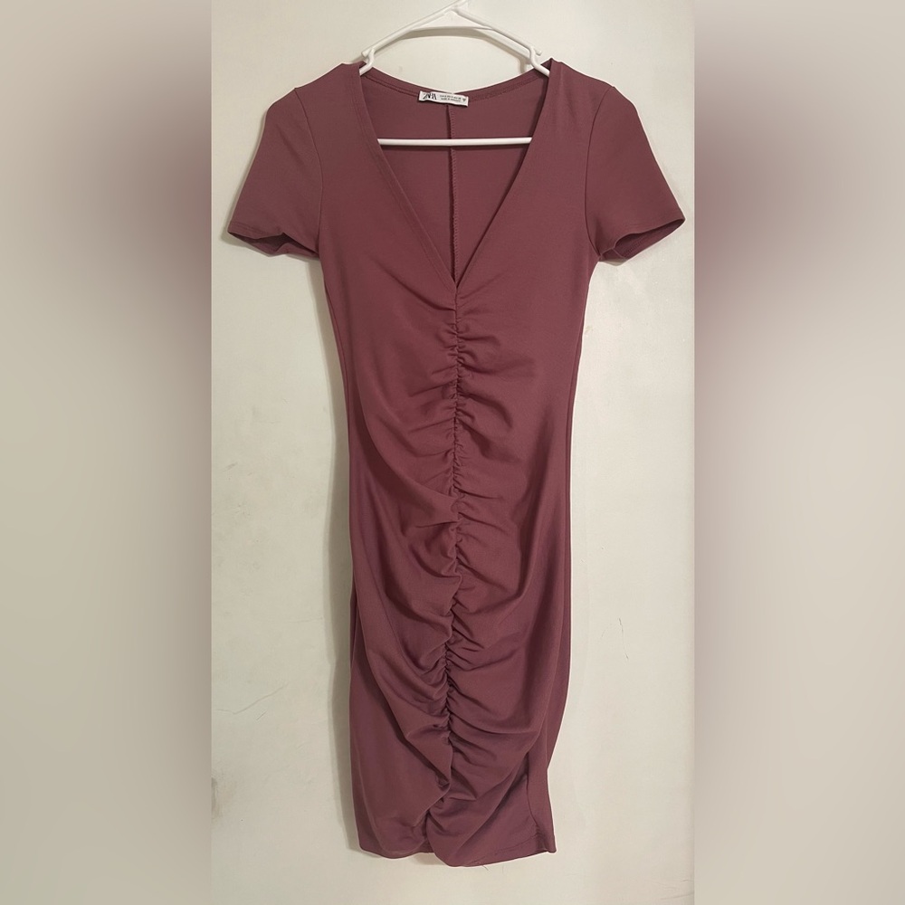 Low cut mini bodycon dress
